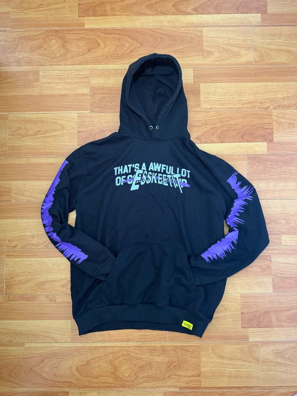 That's A Awful Lot Of Cough Syrup by Desto Dubb Graphic Pullover Hoodie Black